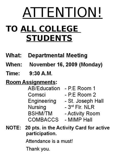 To all college students and .